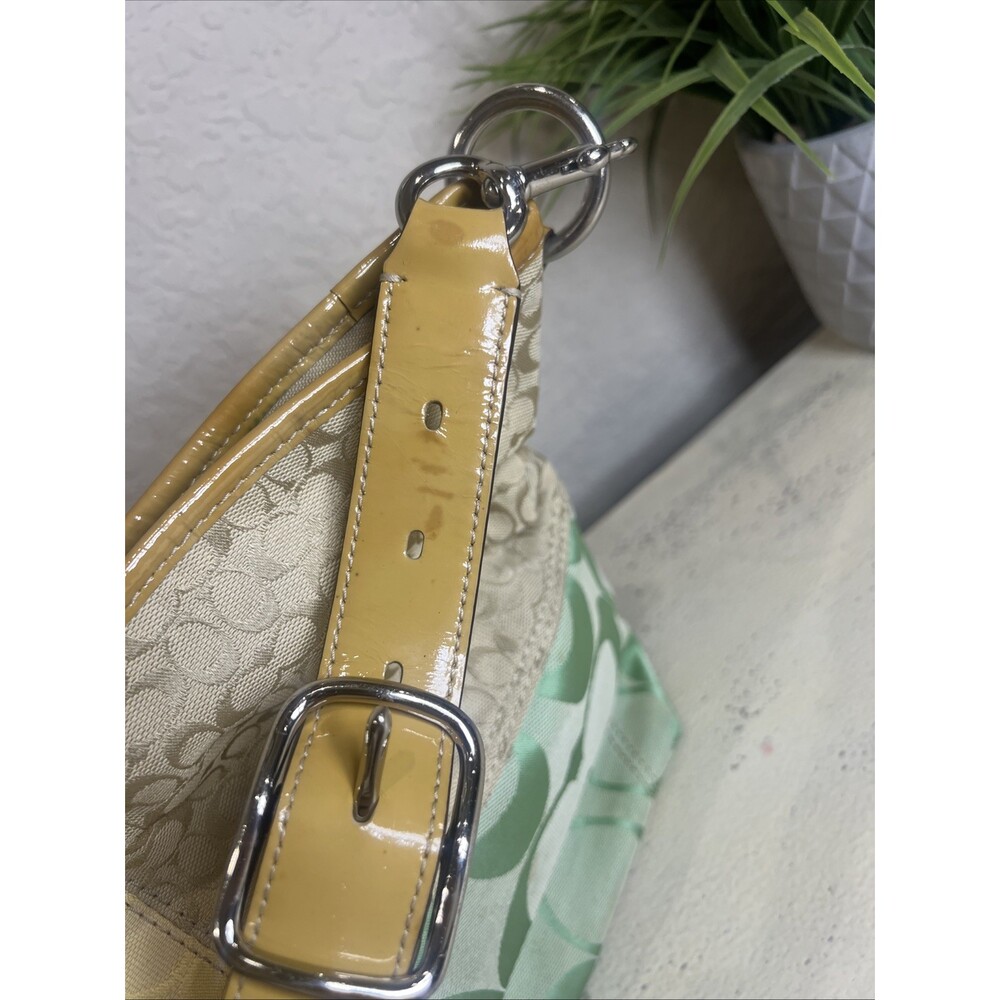 Coach (2010) Y2K Pastel Signature Patchwork Slider Shoulder Bag Hobo Purse - Picture 13 of 16